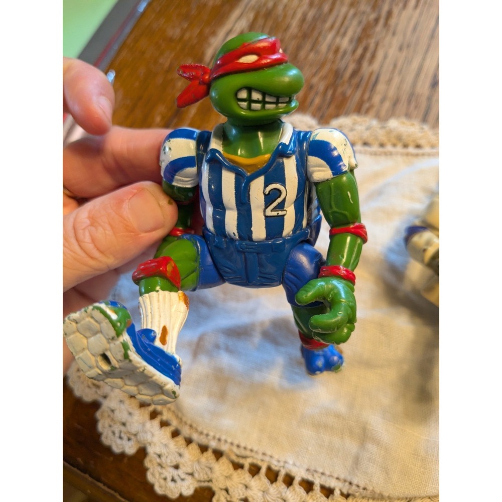 Vintage TMNT Raphael Soccer & Donatello Detective Playmates Lot 1990 1991 - Picture 4 of 5
